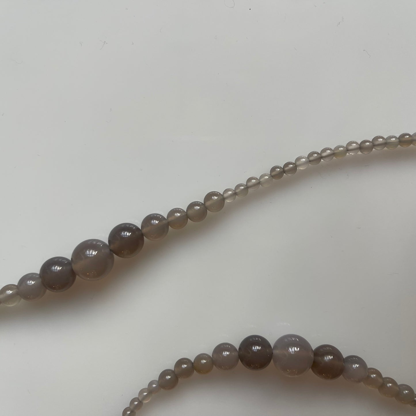 INTERVALLE - Collier de perle AGATE GRISE