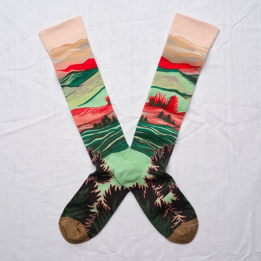 MI-BAS BONNE MAISON - 100% cotton PAYSAGE LICHEN