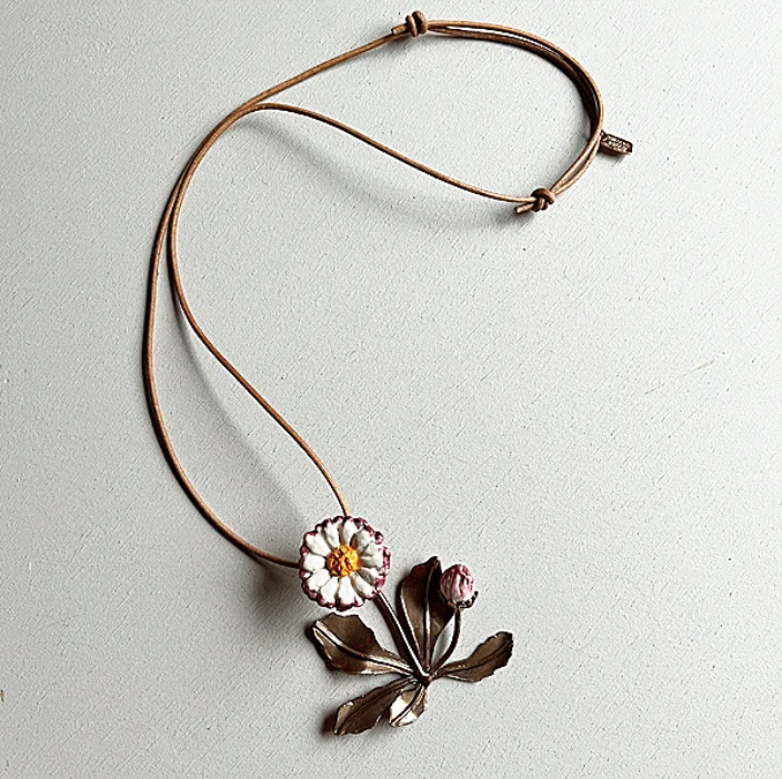 DAISIES - COLLIER RENARD BIJOUX OFFWHITE