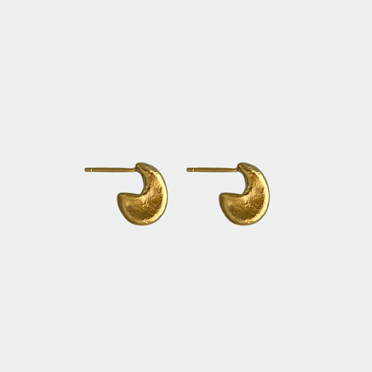 Oval Studs Gold 18K Gold Vermeil