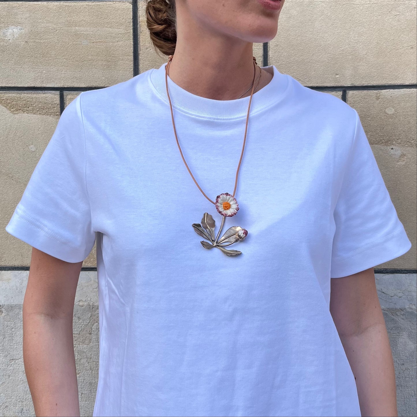 DAISIES - COLLIER RENARD BIJOUX OFFWHITE