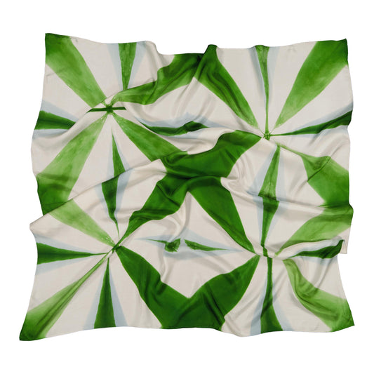 INFINI - silk square MUTED BLUE & GREEN