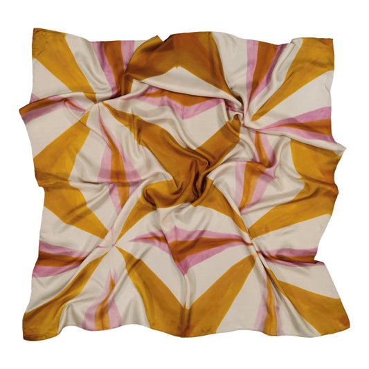INFINI - silk square LILAC & GOLD