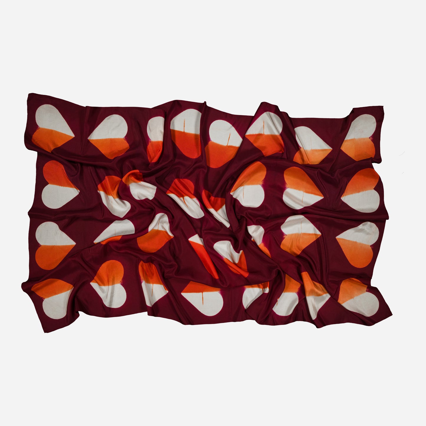 AMOUR - Silk Scarf KYOTO RED 27 & CORAL 131