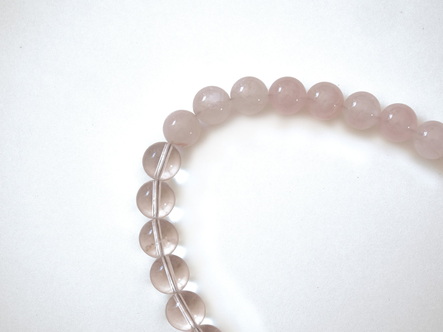 BICOLORE - Collier de perles Quartz rose