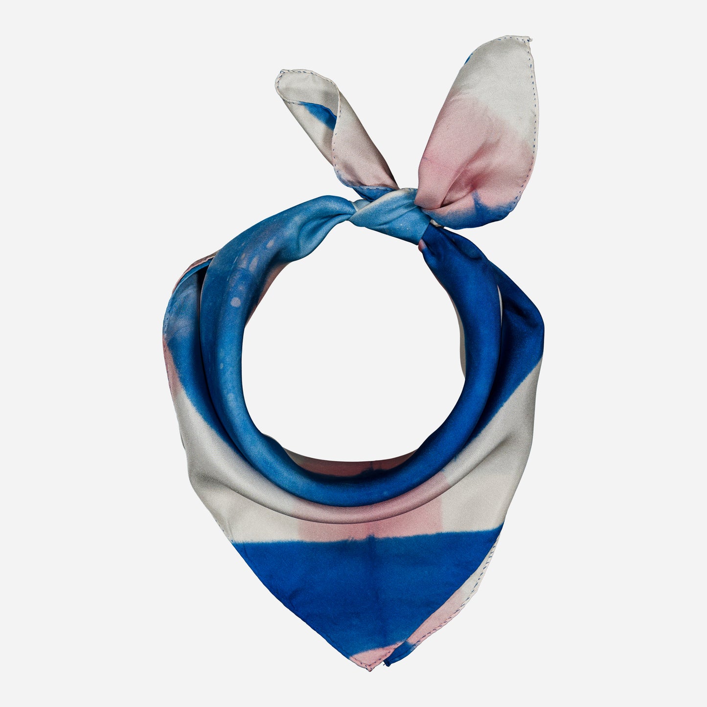 PIQUE-NIQUE - Silk bandana BLUE 89 & PINK 216