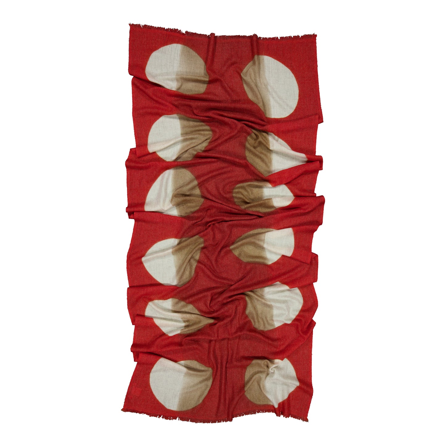 PARADE - MERINO SCARF RED & KRAFT