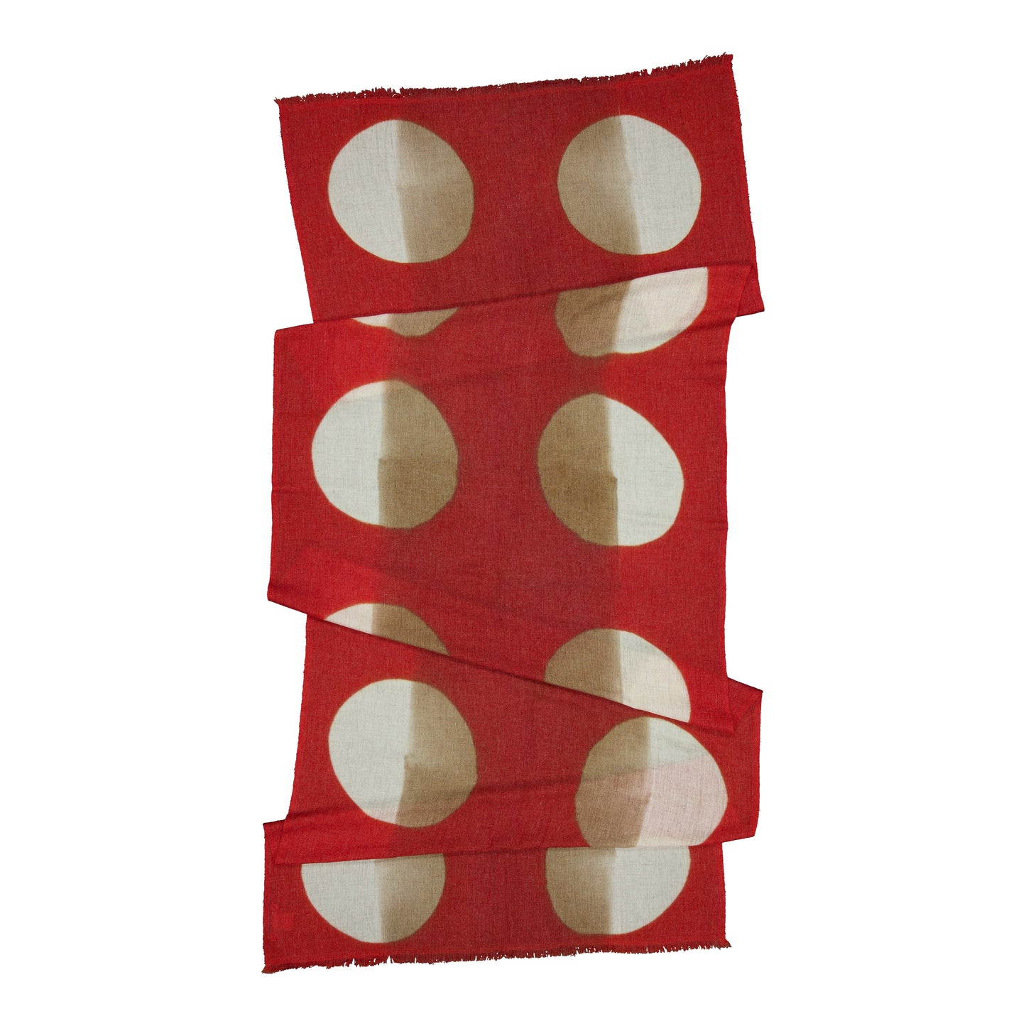 PARADE - MERINO SCARF RED & KRAFT