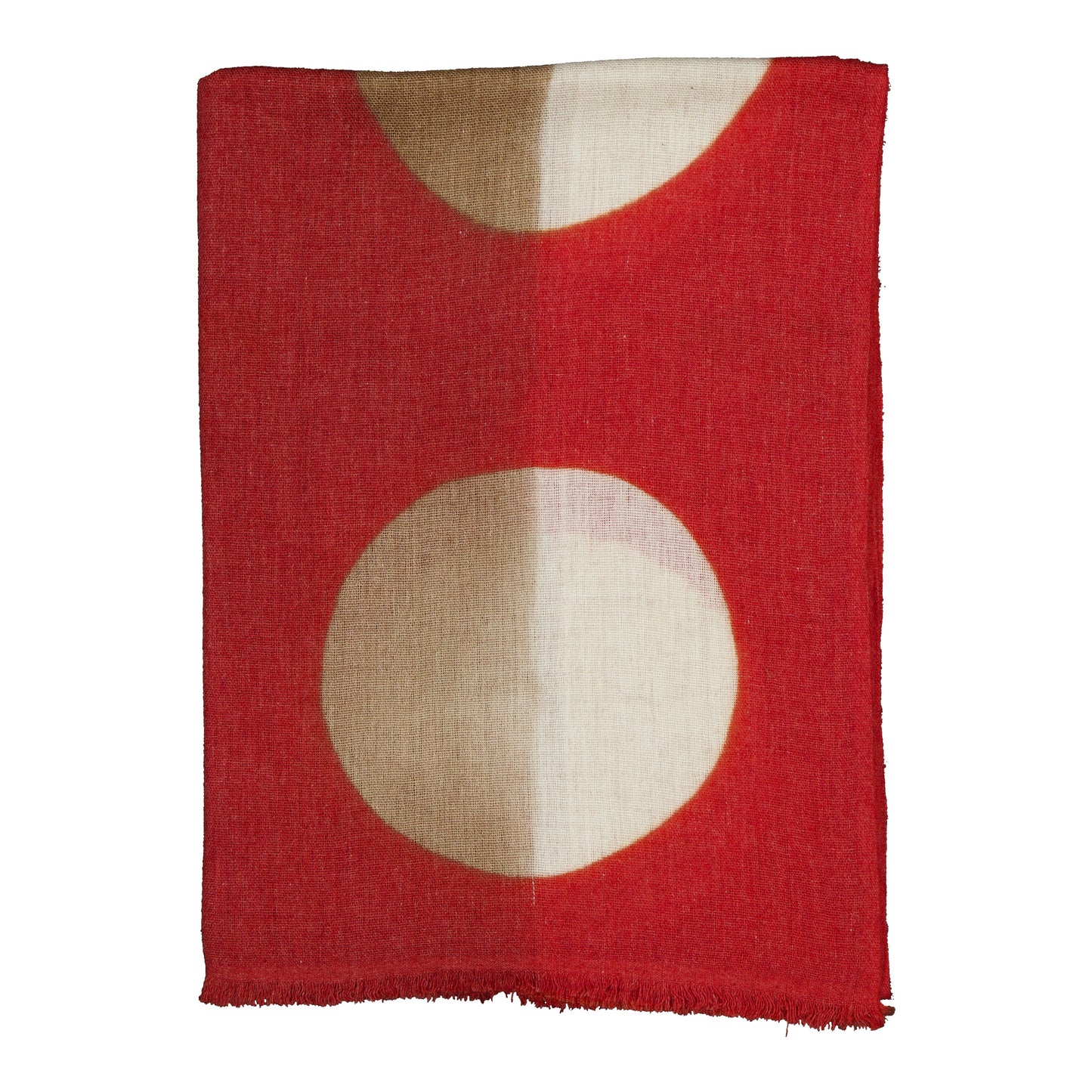 PARADE - MERINO SCARF RED & KRAFT