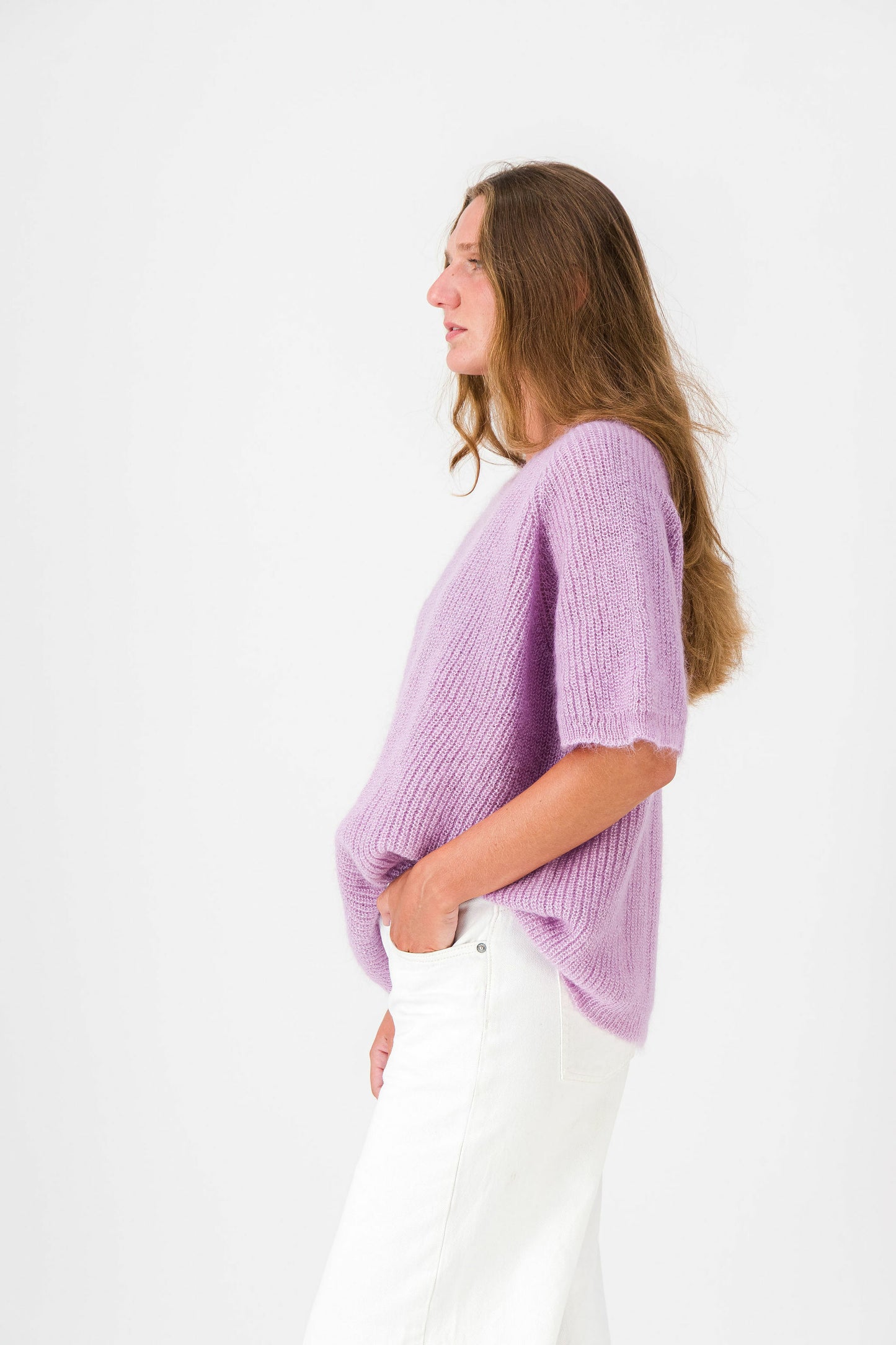BLIZZARD - MOHAIR TOP LILAC