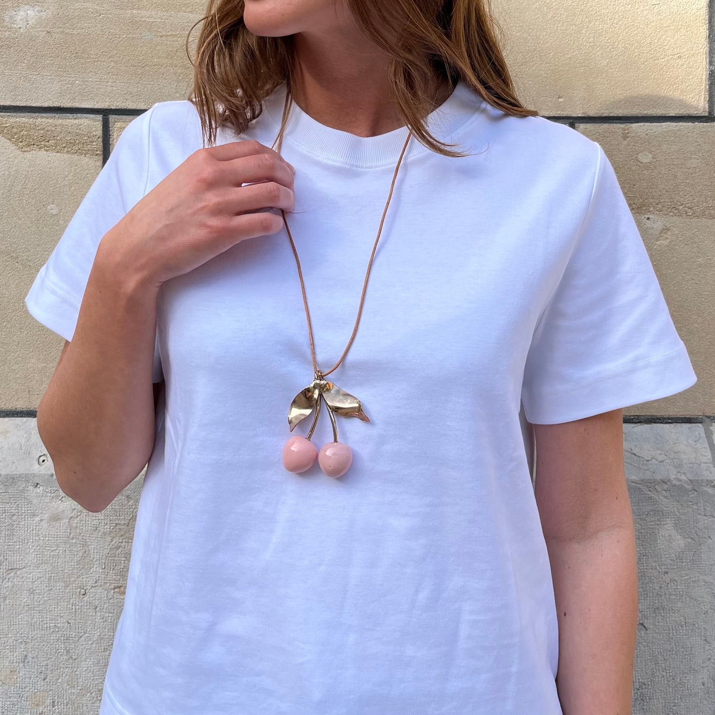 CHERRIES PINK - COLLIER RENARD BIJOUX PINK