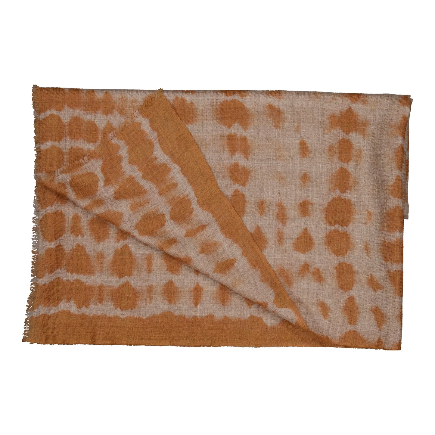 RIVE - shibori cashmere shawl POUDRE