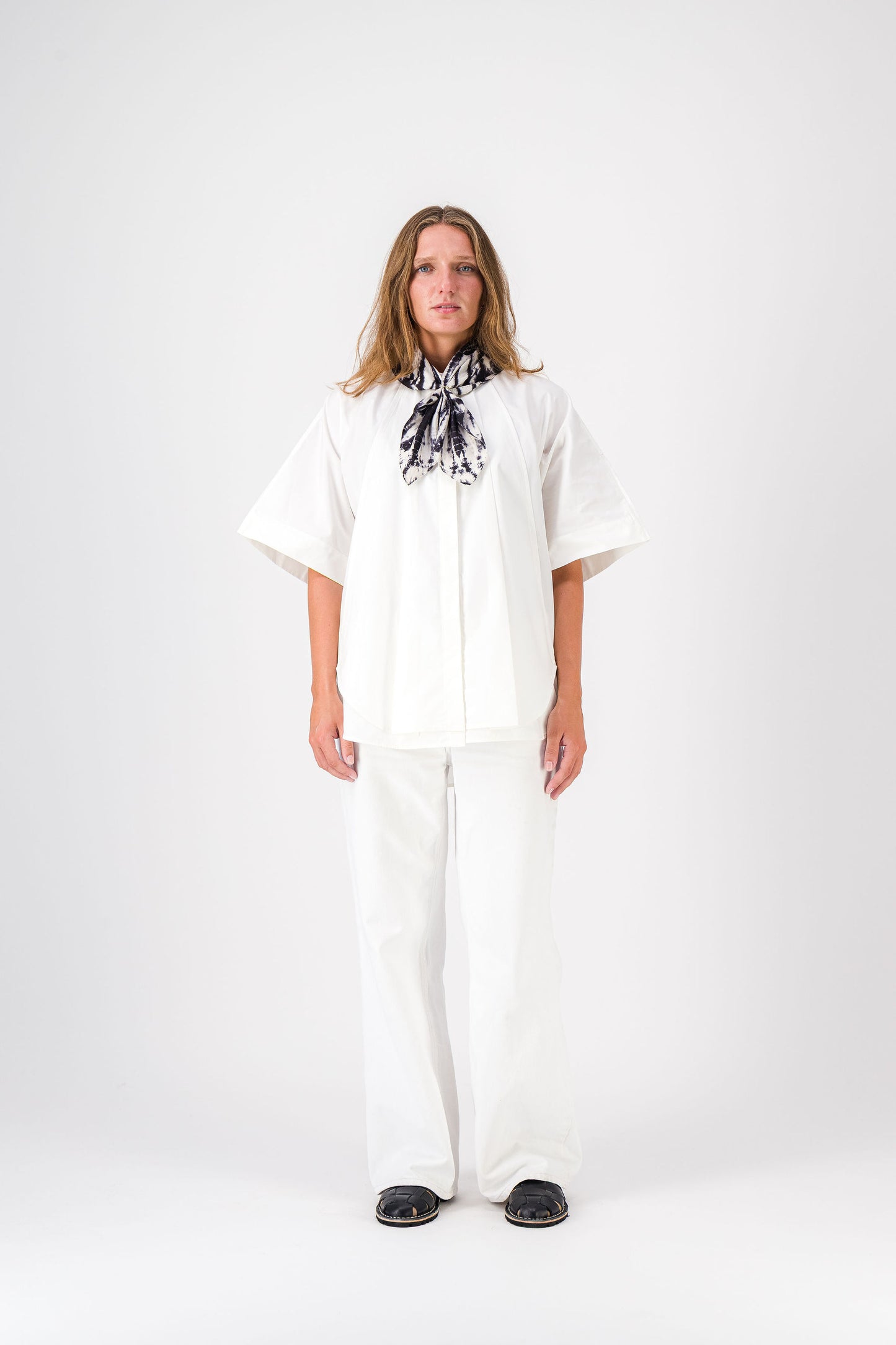 SILLAGE - SILK BANDANA BLACK & WHITE