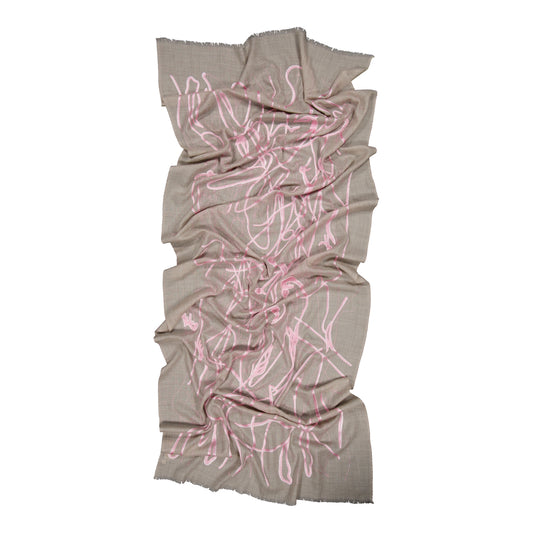 SPLASH - MERINO SCARF PINK