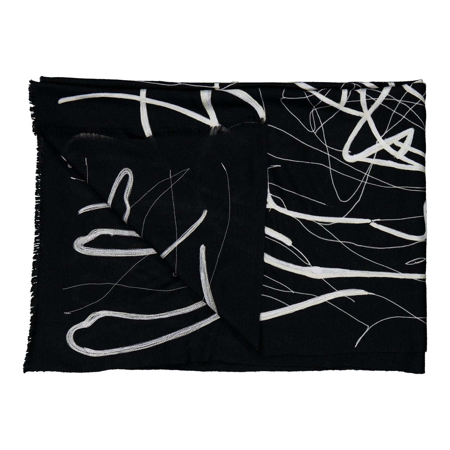 SPLASH - MERINO SCARF BLACK