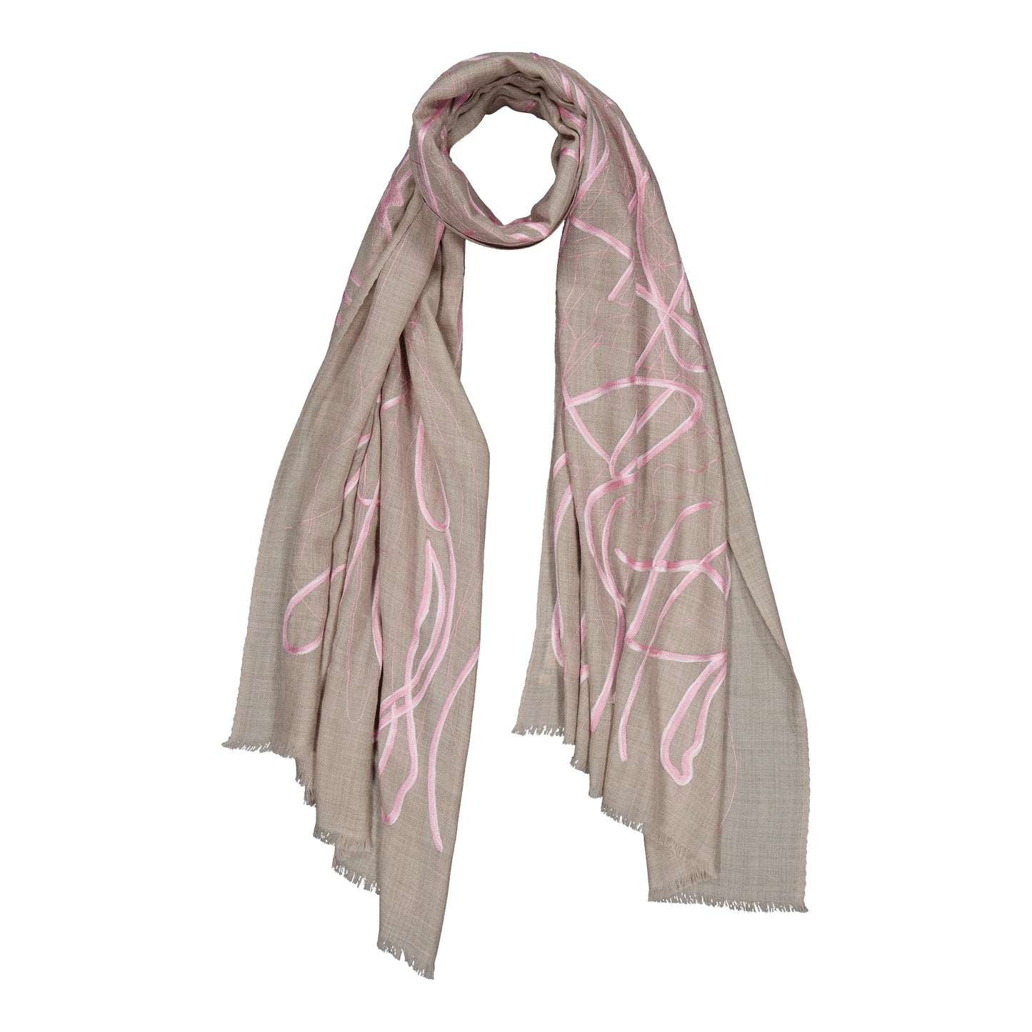 SPLASH - MERINO SCARF PINK