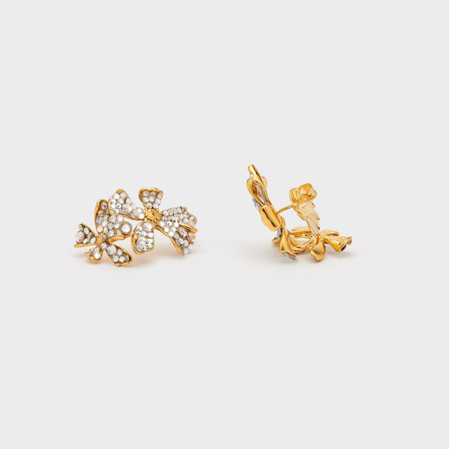 BOUCLES D'OREILLES BERRY CRISTAL GOLD