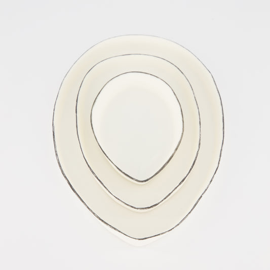 SET DE PLATEAUX OVALES CONCENTRIQUE