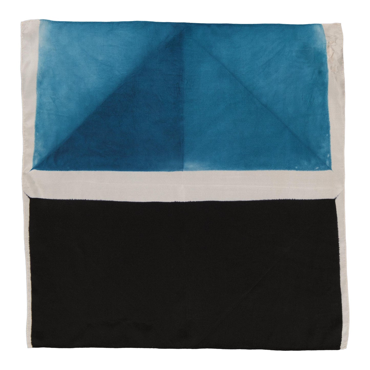 ADA - silk bandana BLUE & BLACK