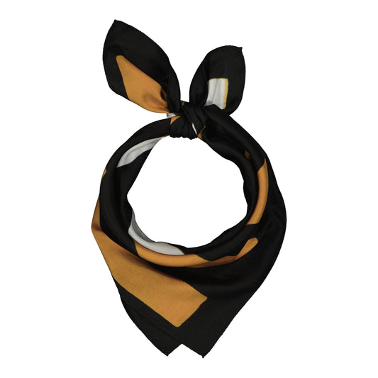 AILLEURS - silk bandana GOLD & BLACK