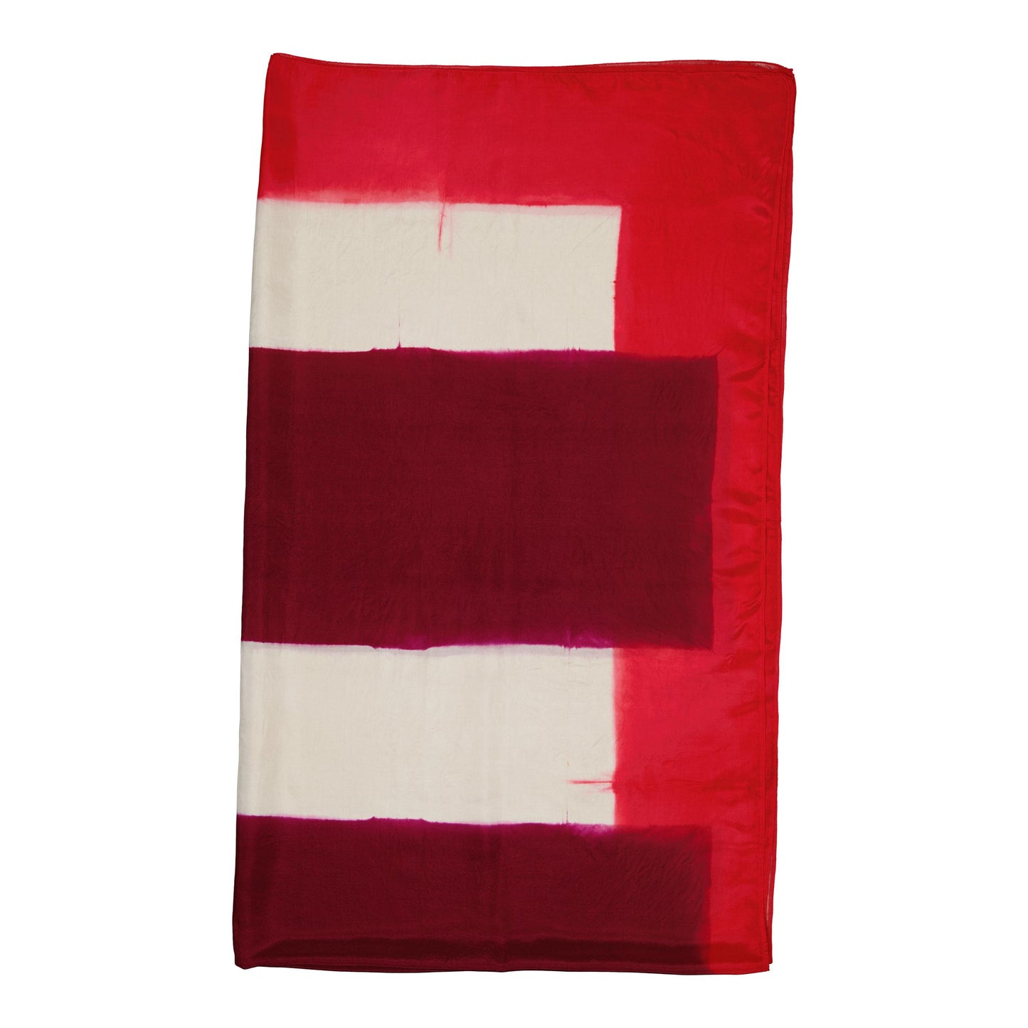 LIGNES - silk scarf RED & GARNET