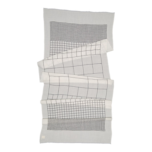 SEYES - embroidered scarf BLACK