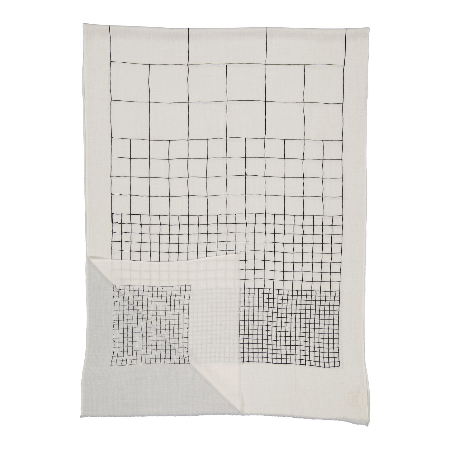 SEYES - embroidered scarf BLACK