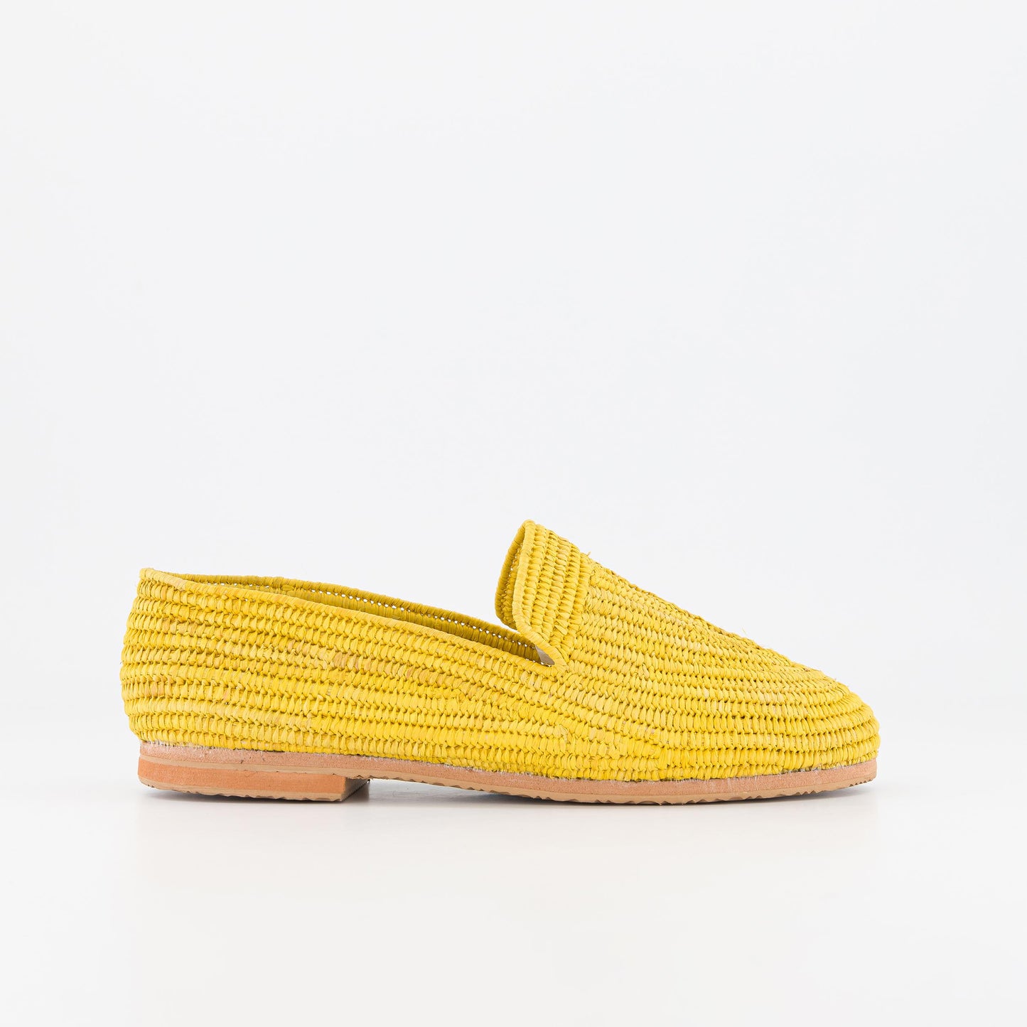 MOCASSINS EN RAPHIA YELLOW