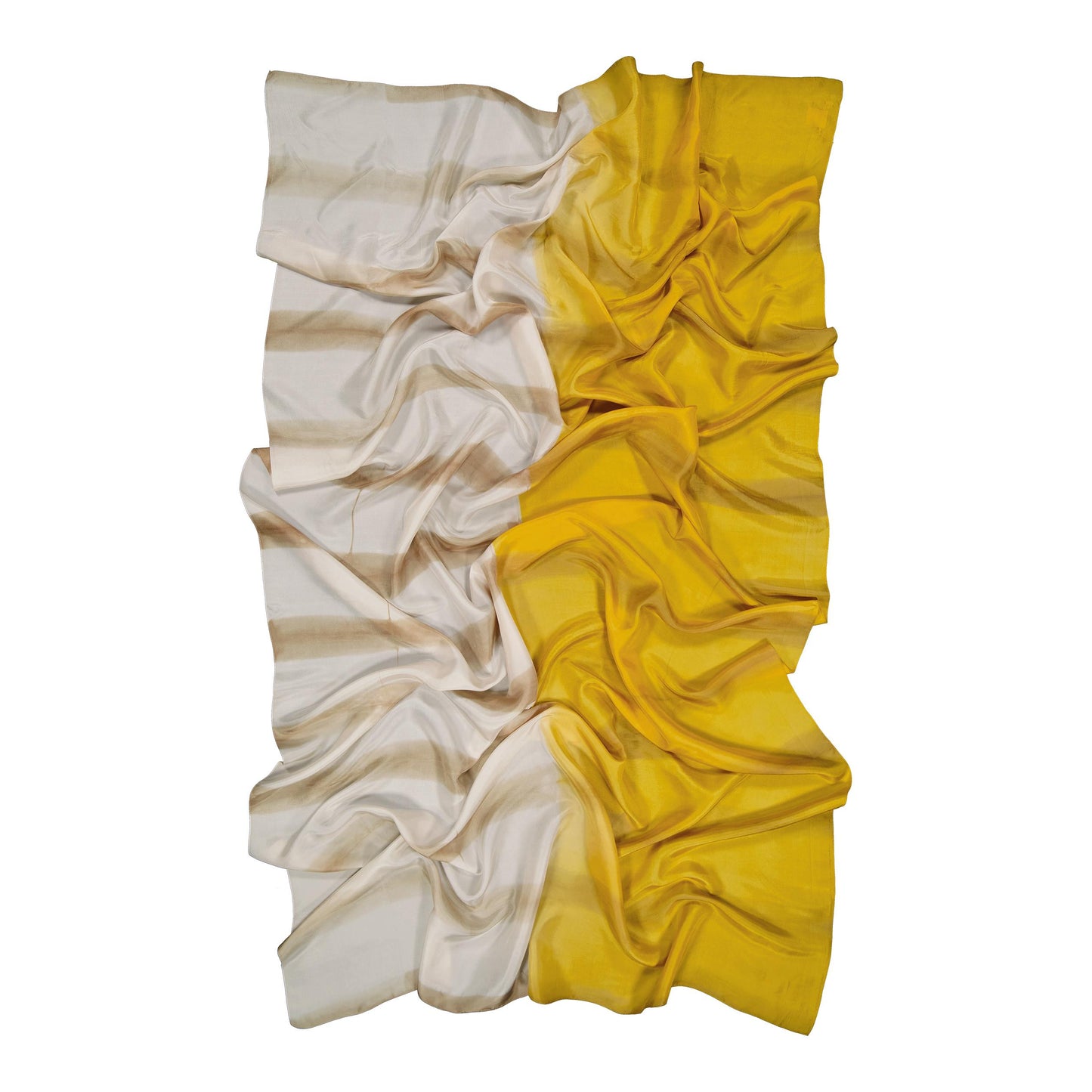 ITHAQUE - silk scarf YELLOW & BEIGE