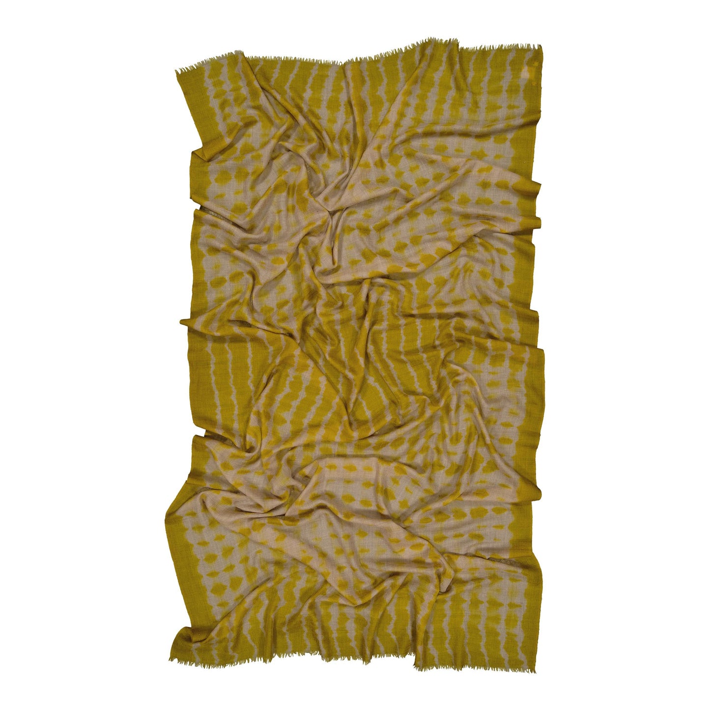 RIVE - shibori cashmere shawl YELLOW