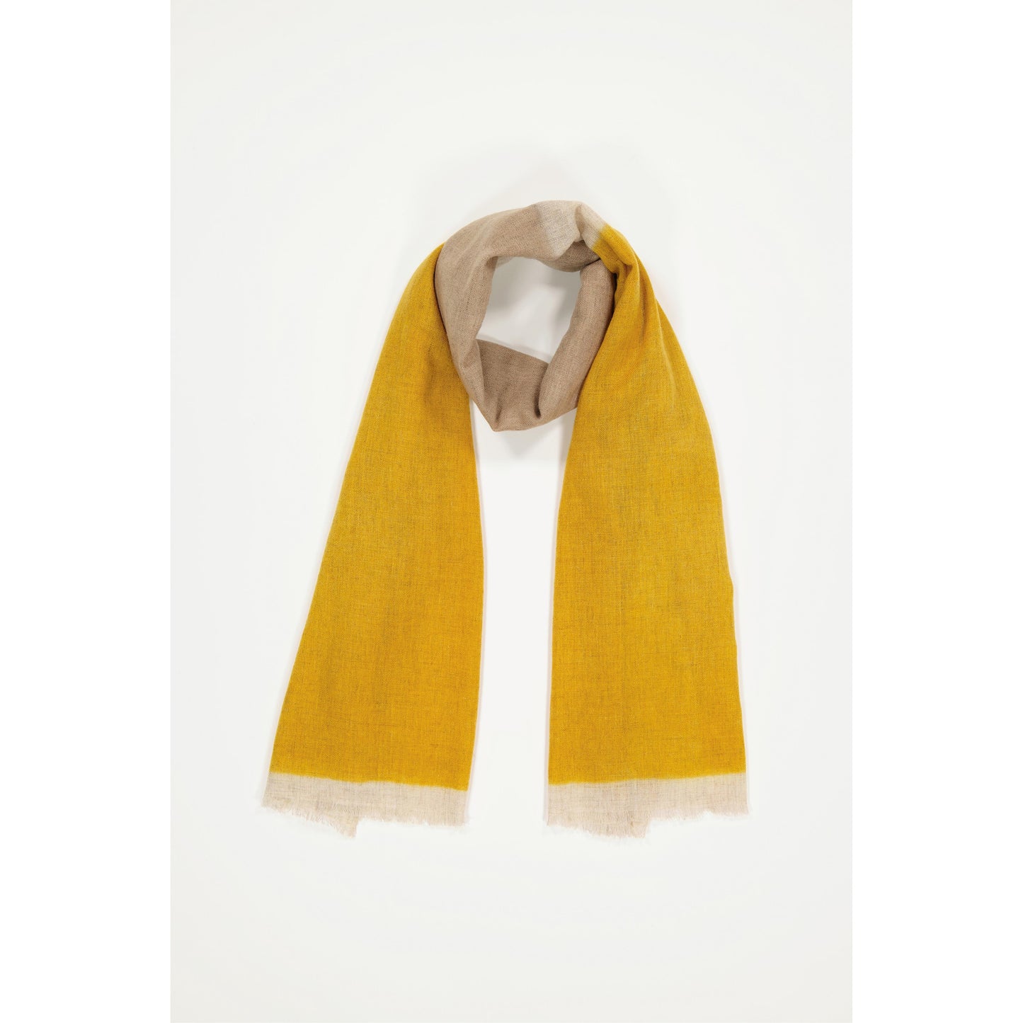 ARIA - merino wool stole YELLOW & BEIGE