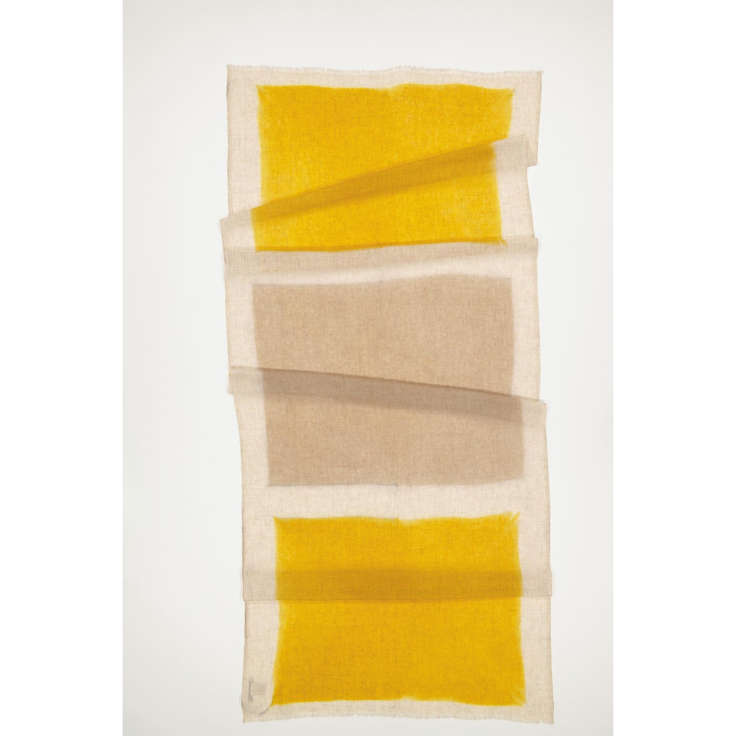 ARIA - merino wool stole YELLOW & BEIGE