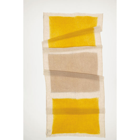 ARIA - merino wool stole YELLOW & BEIGE