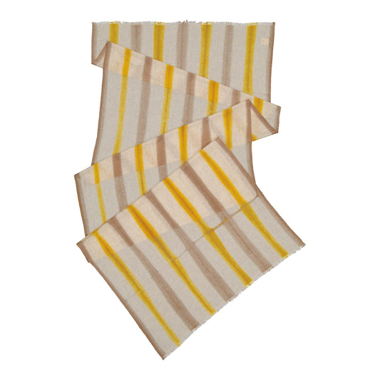 HASARD - merino wool stole YELLOW & BEIGE