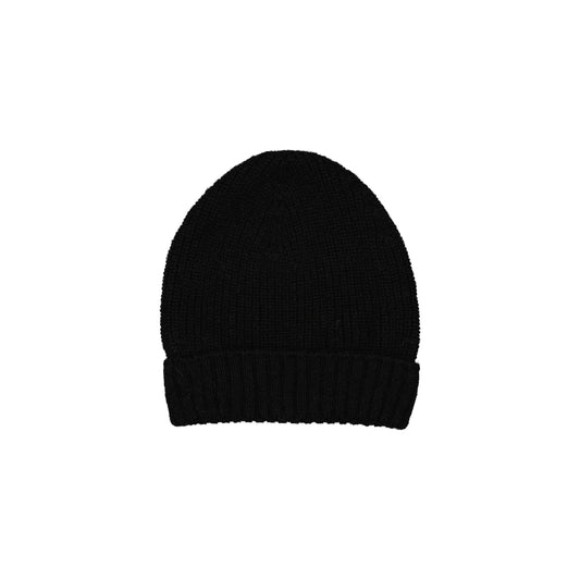 NEIGE - A cosy ribbed beanie BLACK