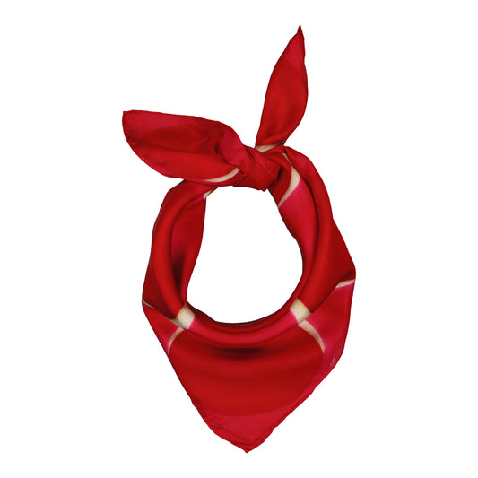 ÉCLIPSE -  silk bandana NEON PINK & POPPY RED
