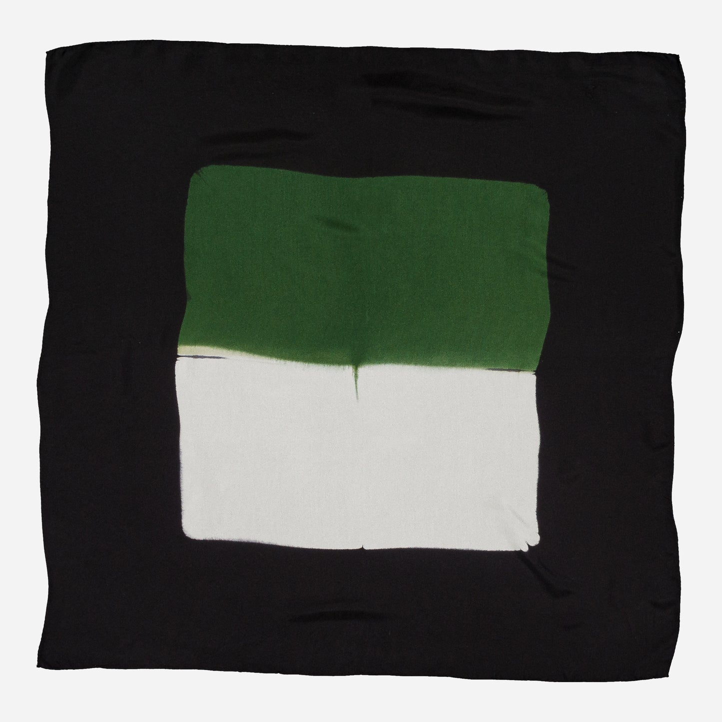CONTRASTE - Silk Bandana GREEN 422 & BLACK
