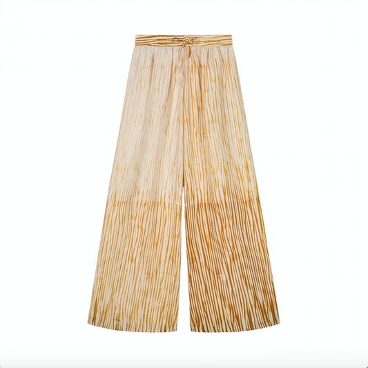 MEANDRES - Pantalon en soie