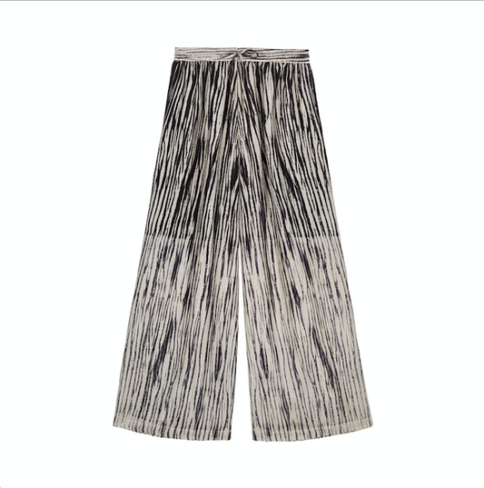 MEANDRES - Pantalon en soie