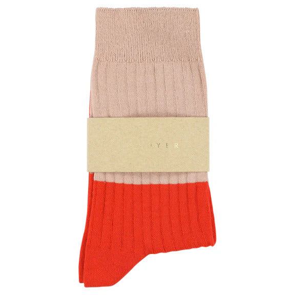 CHAUSSETTES - ESCUYER 12447 PINK & ORANGE