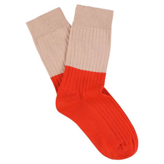 CHAUSSETTES - ESCUYER 12447 PINK & ORANGE