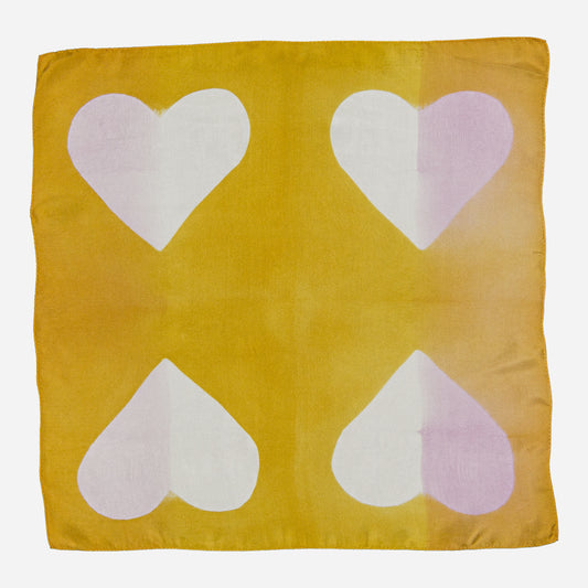 LOVE - Silk Bandana ANIS 223 & LILAC 37