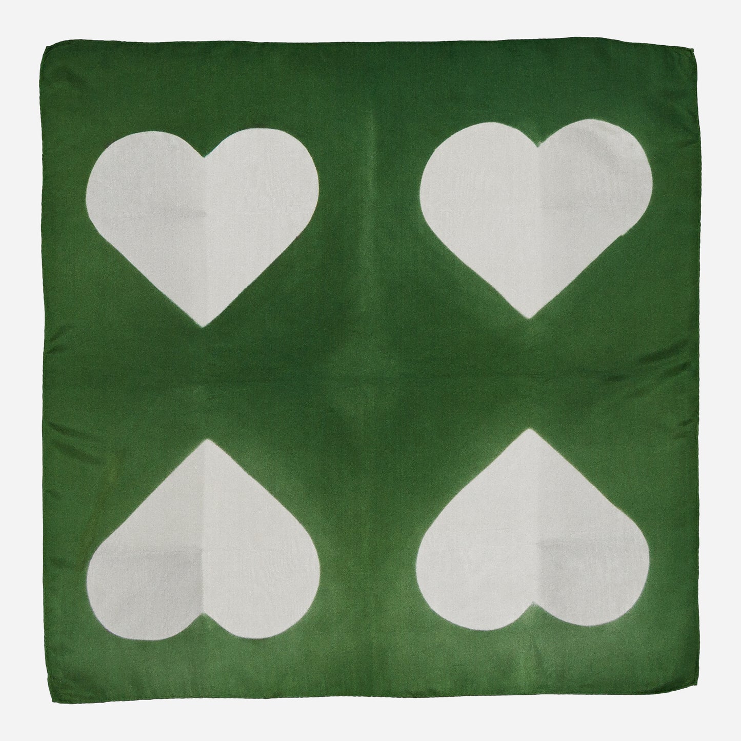 LOVE - Silk Bandana GREEN 422 & AZUR 32