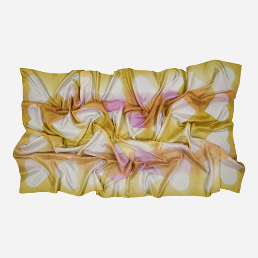 AMOUR - Silk Scarf LILAC 37 & ANIS 223