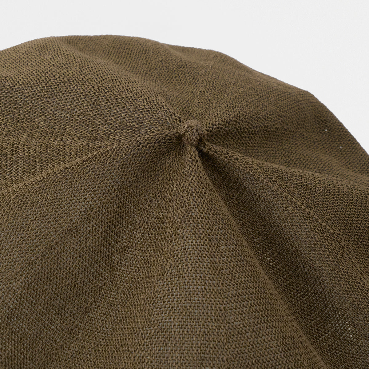 BERET TOP GATHER BIG - Mature ha. silk Olive Brown