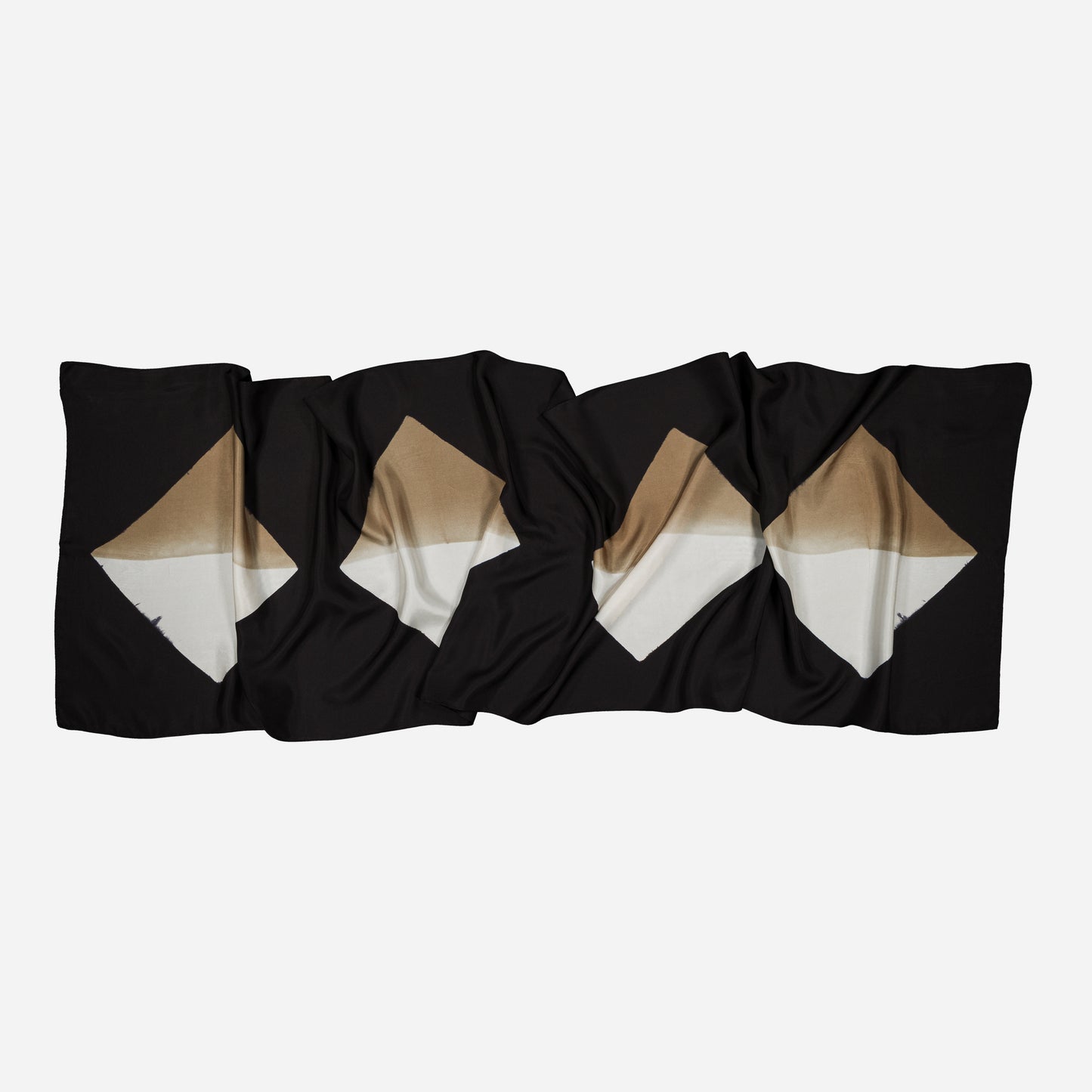 Origami - Silk Stole BEIGE 134-D & BLACK