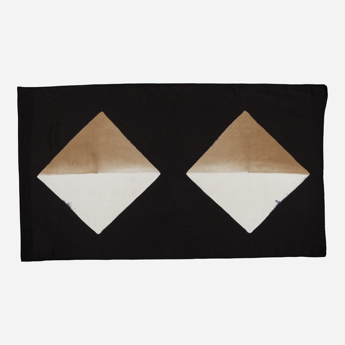 Origami - Silk Stole BEIGE 134-D & BLACK