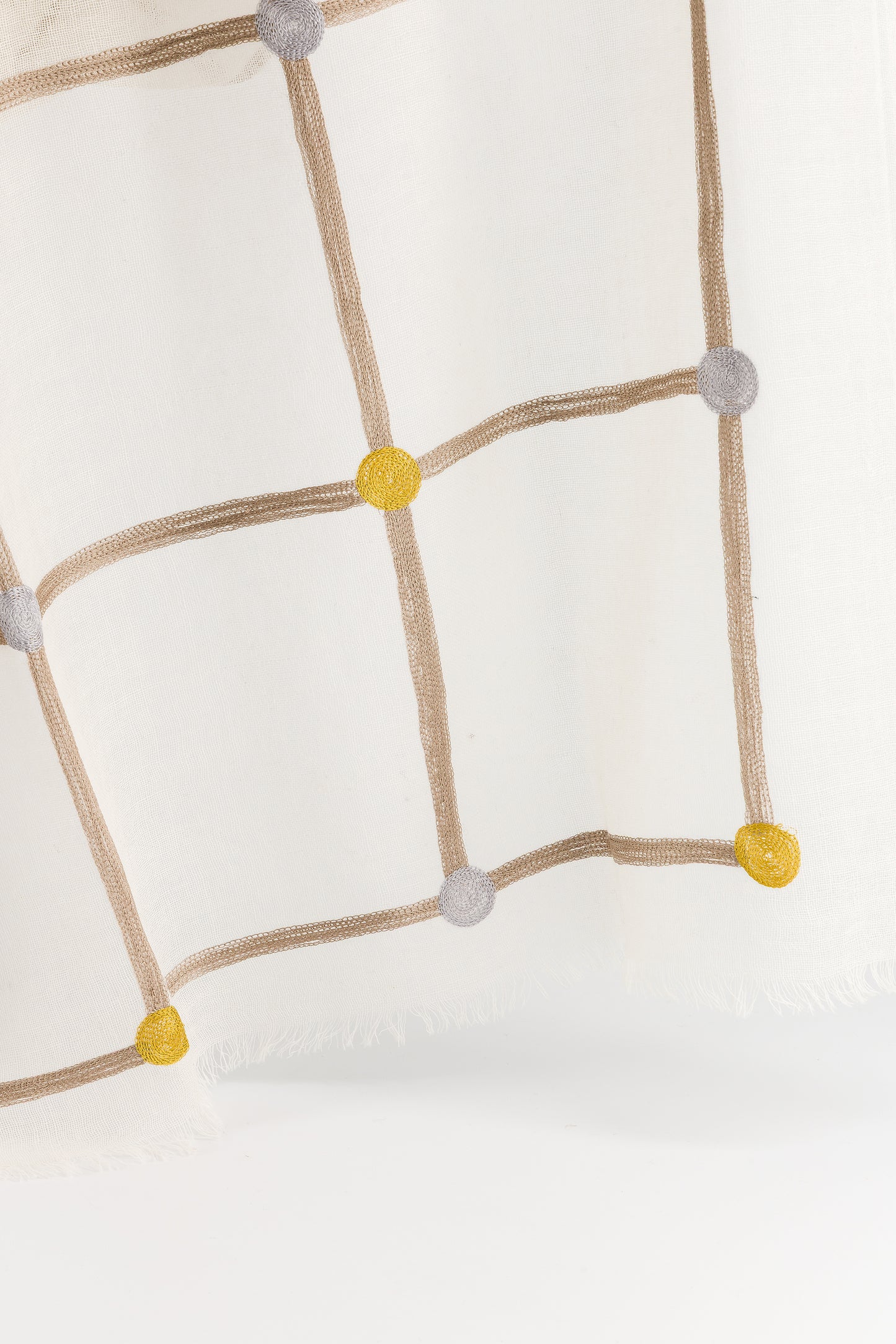 PASTILLES -  Silk Stole Anis & beige