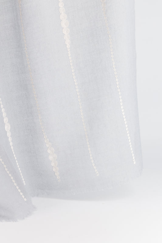 PERLES - Silk Stole Grey & naturel