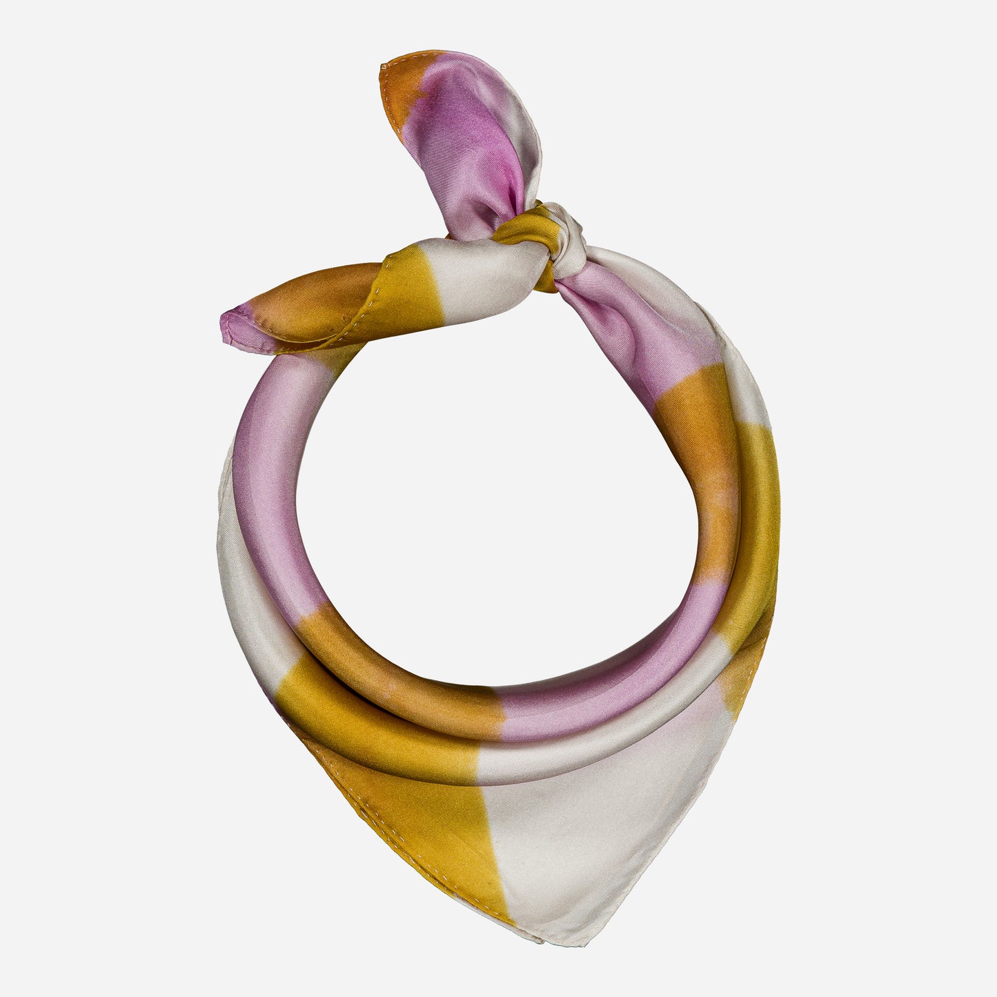 PIQUE-NIQUE - Silk bandana ANIS 223 & LILAC 37